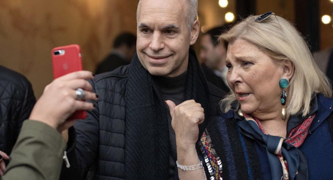 Horacio Rodríguez Larreta y Elisa Carrió