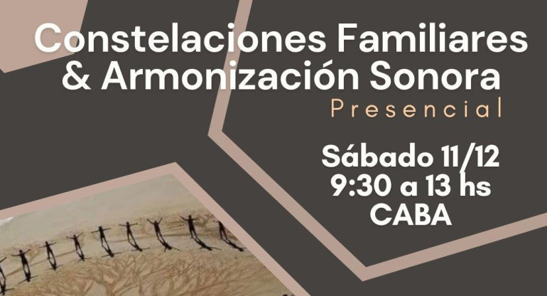 TALLER DE CONSTELACIONES FAMILIARES Y ARMONIZACION SONORA 