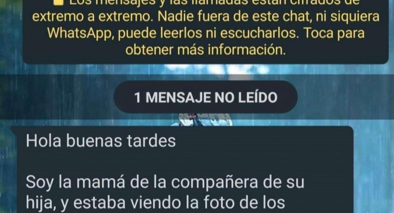 Mensaje viral chat de mamis.