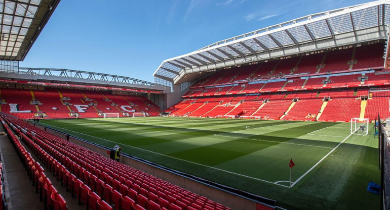 Anfield, estadio del Liverpool, fútbol inglés