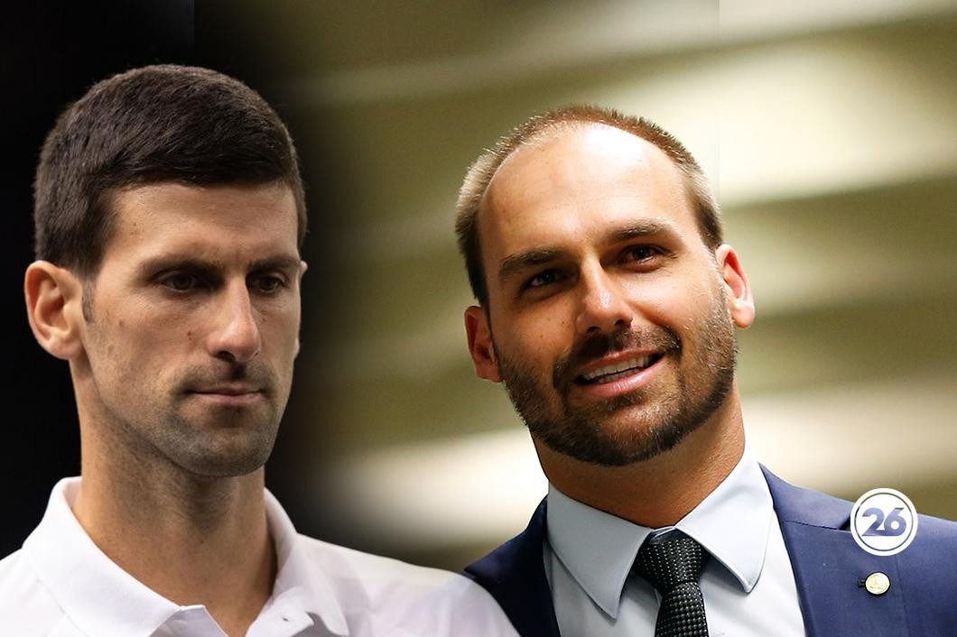 Novak Djokovic y Eduardo Bolsonaro, Reuters, Diario26