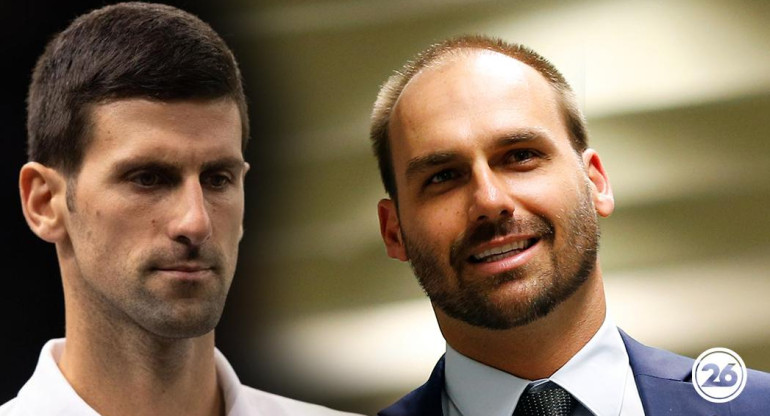 Novak Djokovic y Eduardo Bolsonaro, Reuters, Diario26