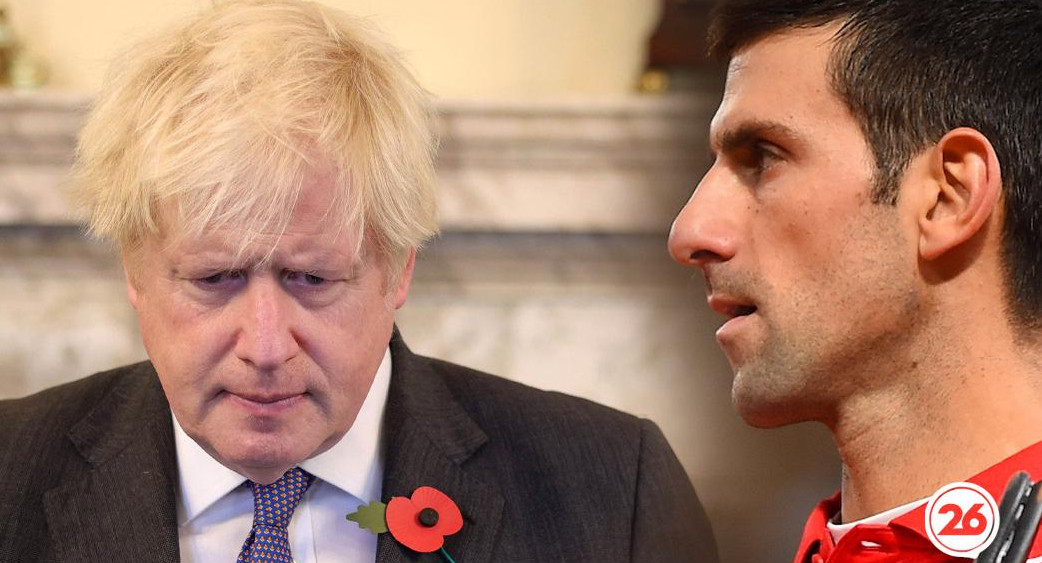 Boris Johnson y Novak Djokovic, NA