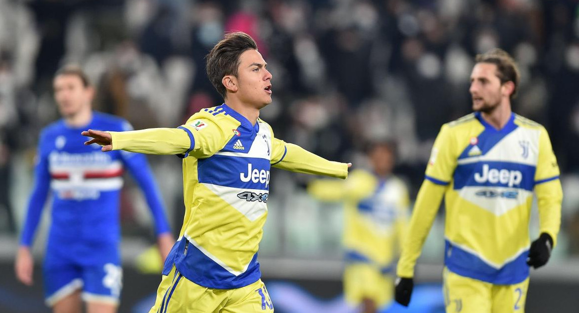 Festejo de Paulo Dybala en la Copa Italia de la Juventus, AGENCIA EFE