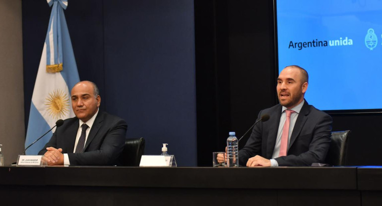 Conferencia de prensa de Guzmán y Manzur, foto NA