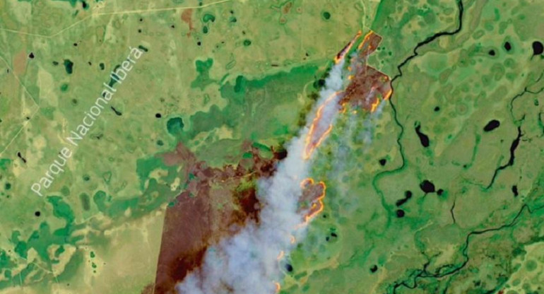 El daño ambiental provocado por los incendios en Corrientes se puede ver desde el espacio