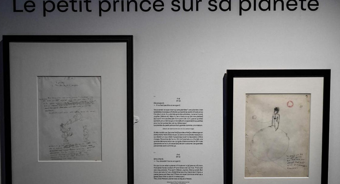 Manuscritos de ’El pequeño príncipe’ en la exposición