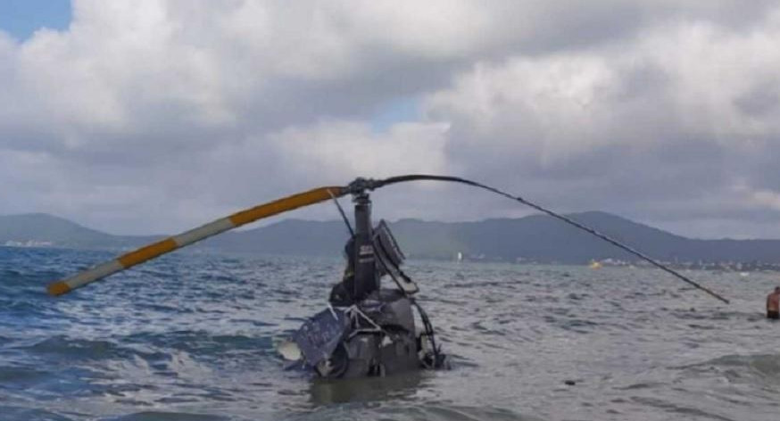 Un helicóptero se estrelló frente a una playa de Miami