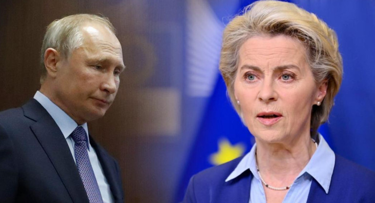 Vladimir Putin y Ursula von der Leyen, Rusia, Unión Europea, NA 