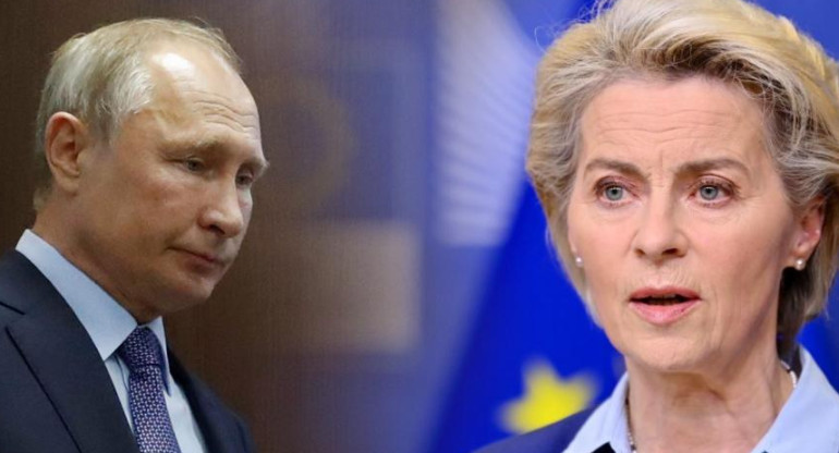 Vladimir Putin y Ursula von der Leyen, Rusia, Unión Europea, NA 