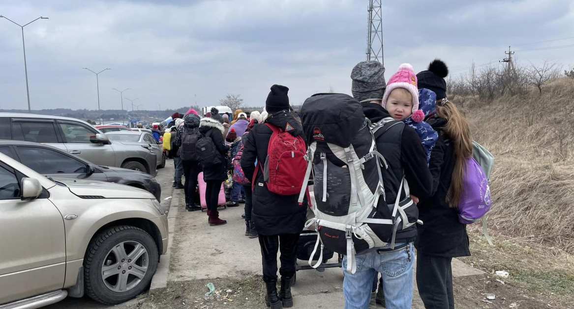 Refugiados saliendo de Ucrania tras la invasión de Rusia, AGENCIA EFE