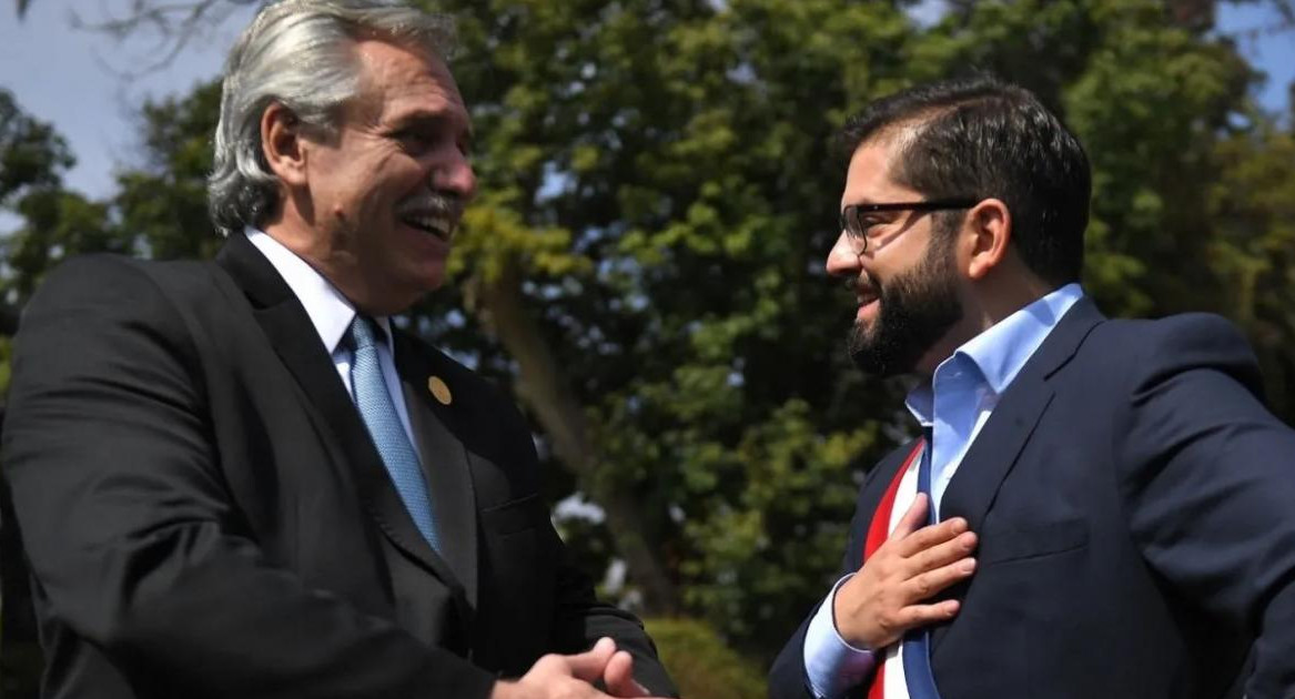 Alberto Fernández y Gabriel Boric, foto presidencia