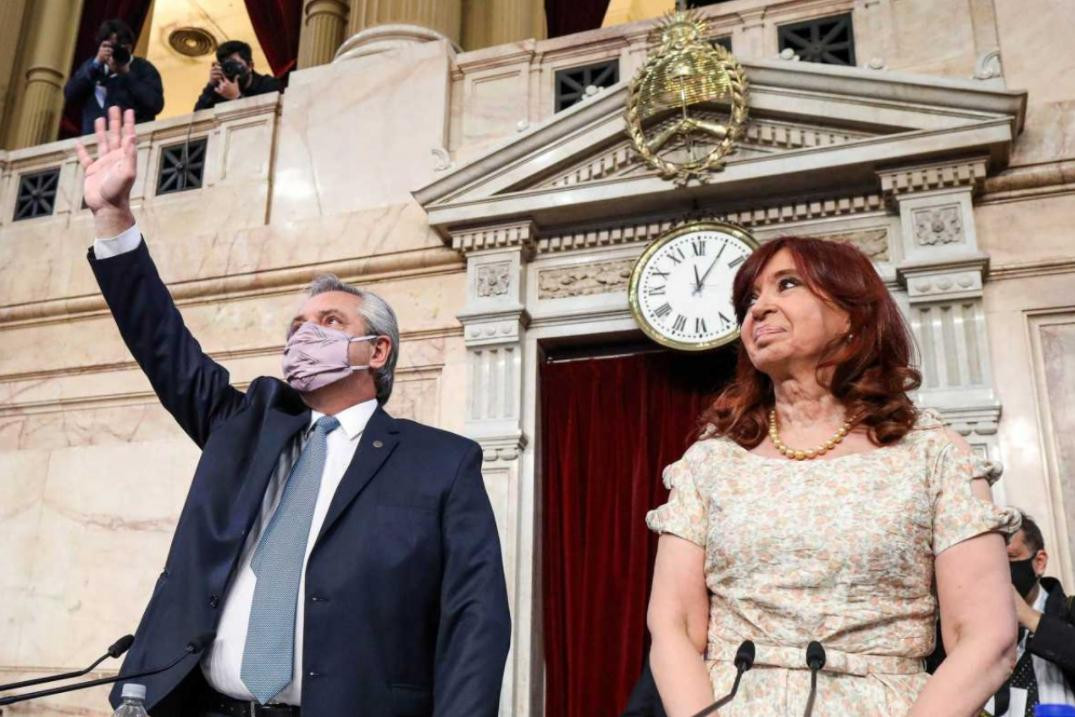 Alberto Fernández y Cristina Fernández de Kirchner, Gobierno, Congreso, NA