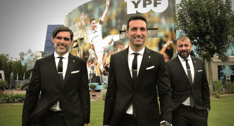 Lionel Scaloni, Walter Samuel y Roberto Ayala