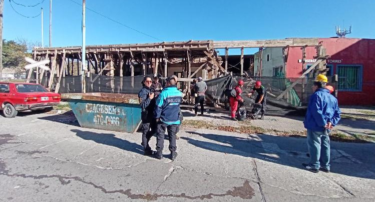 Derrumbe en obra de construcción en Mar del Plata