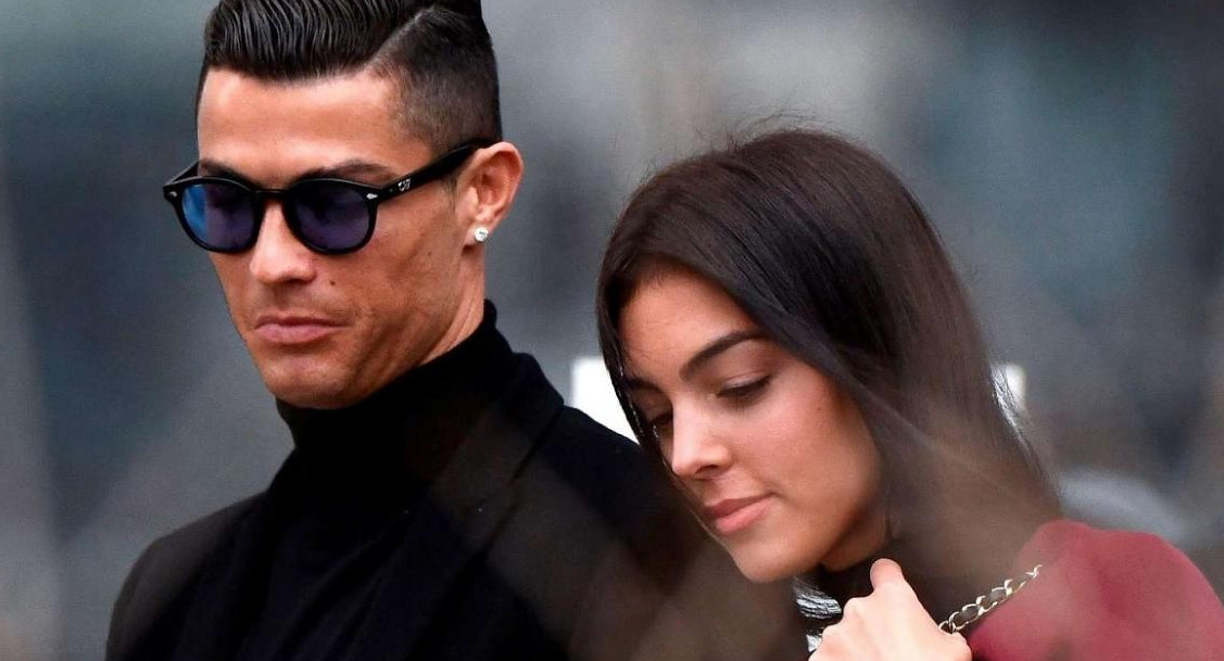 Cristiano Ronaldo y su esposa, Foto AFP