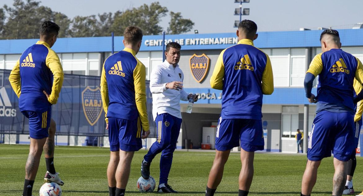 Sebastián Battaglia en el entrenamiento de Boca, AGENCIA NA