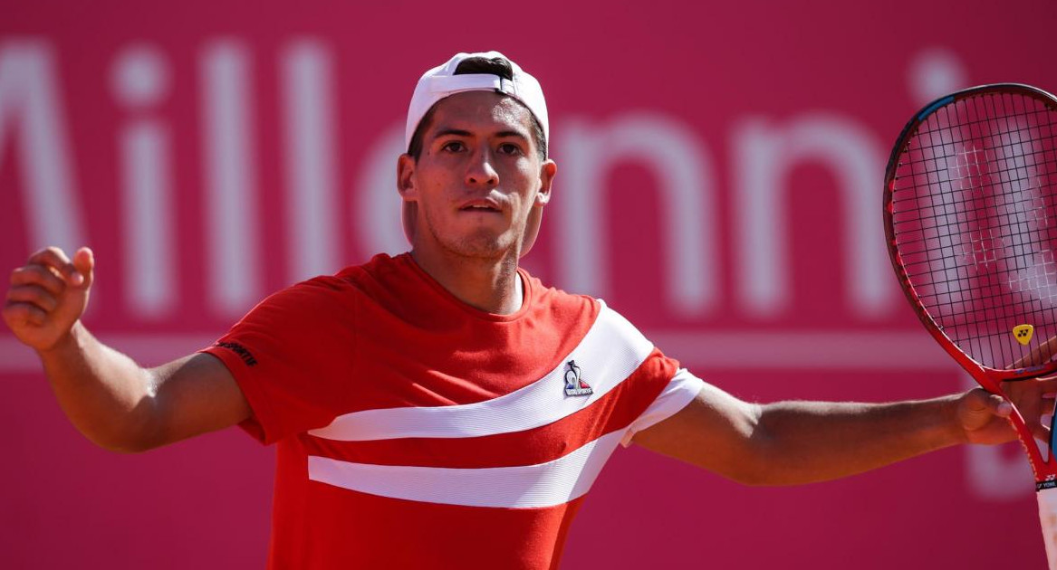 Sebastián Báez en en ATP de Estoril. Foto: EFE.