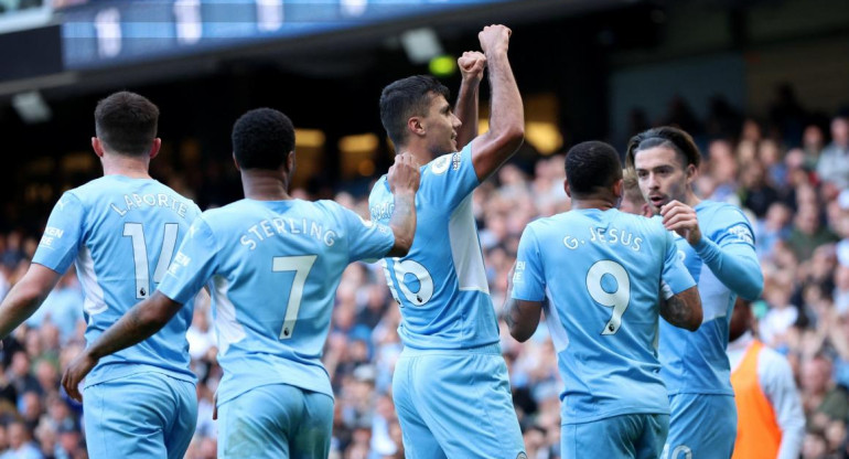 Festejo del Manchester City, Premier League, fútbol inglés, Reuters