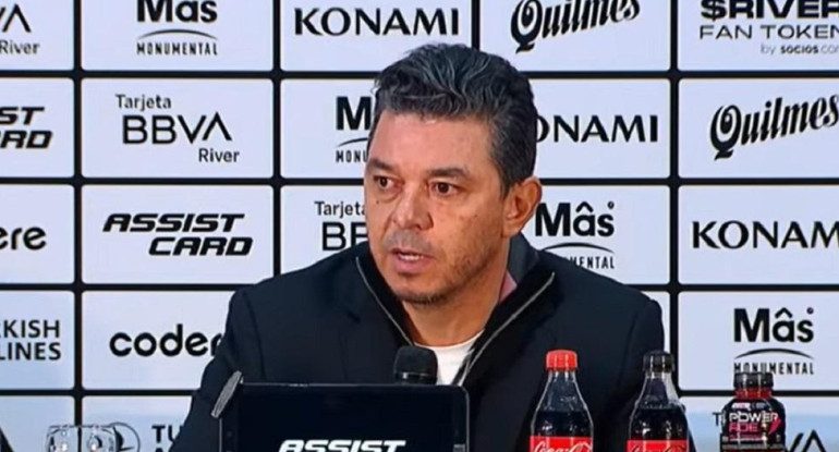 Marcelo Gallardo, DT de River, fútbol argentino, Foto captura video ESPN