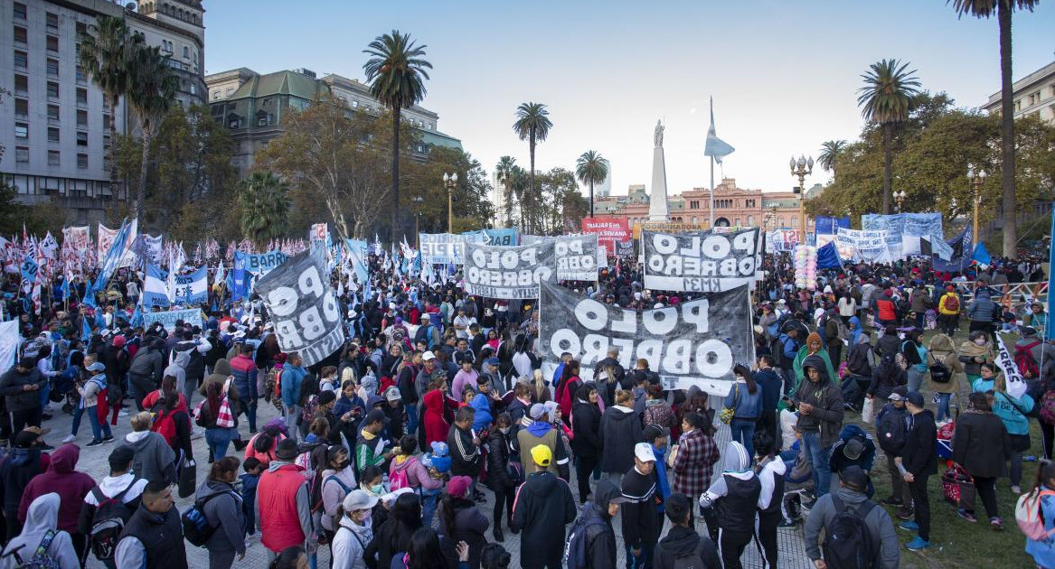 Marcha Federal en el centro porteño. Foto: NA.