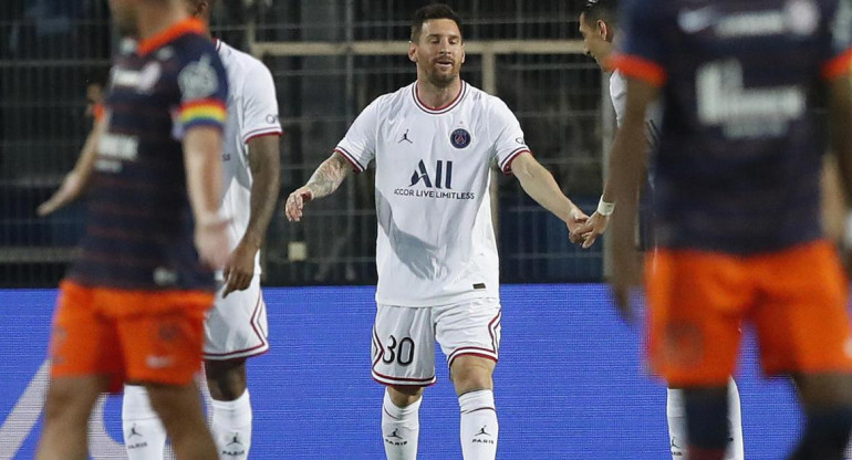 Lionel Messi, Montpellier HSC vs PSG, fútbol francés. Foto: EFE.