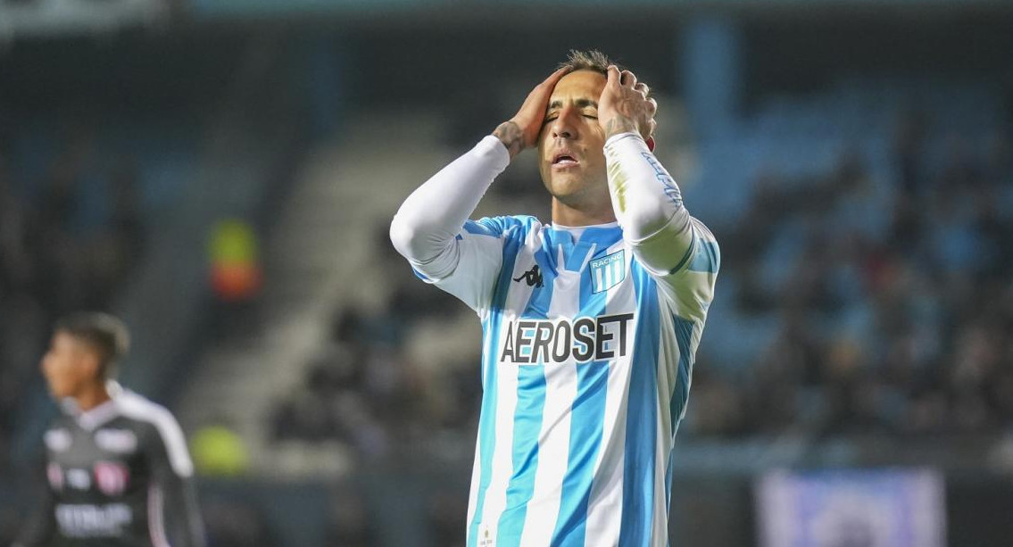 Racing Club Vs River Plate de Uruguay, Copa Sudamericana. Foto: NA.