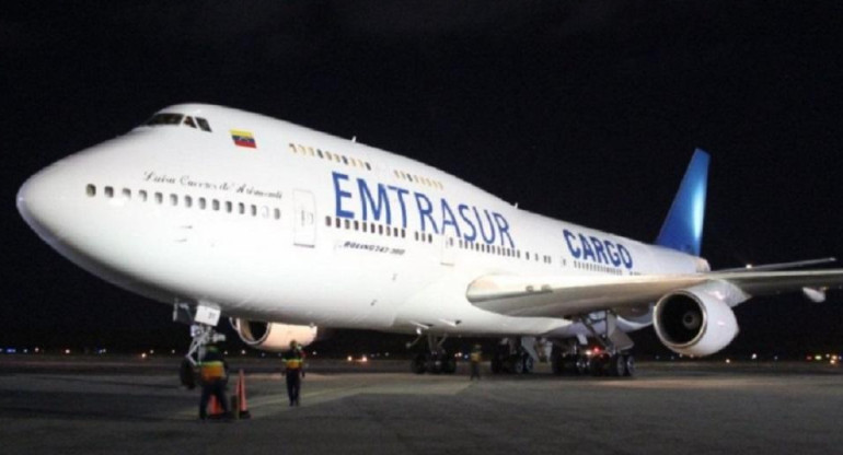 Avión venezolano con iraníes, Foto NA