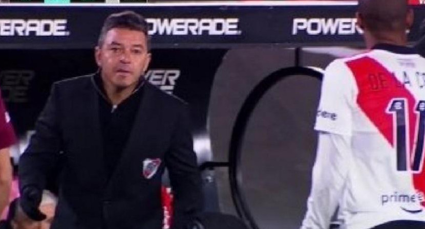 Marcelo Gallardo y De la Cruz. Foto NA/ESPN