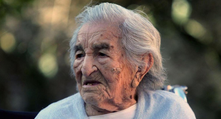 Casilda Benegas, la mujer más longeva de la Argentina. Foto: NA