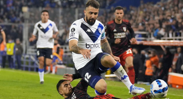 Lucas Pratto, Vélez vs River por Copa Libertadores. Foto: NA.