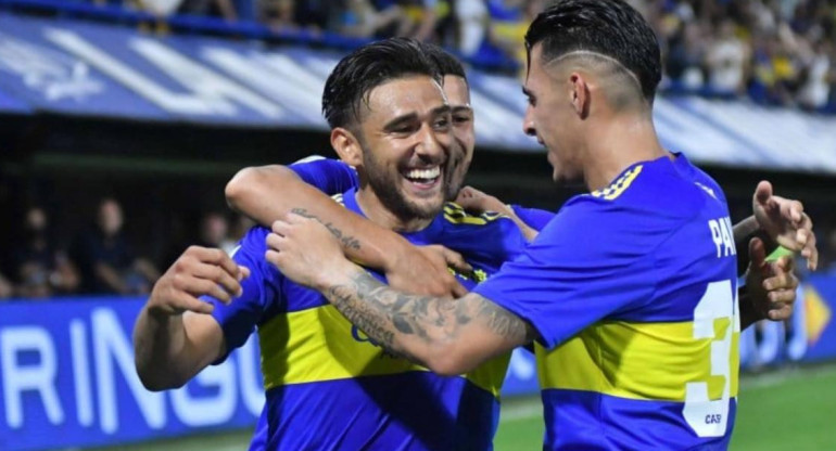 Eduardo Salvio y Cristian Pavón, Boca. Foto: NA.