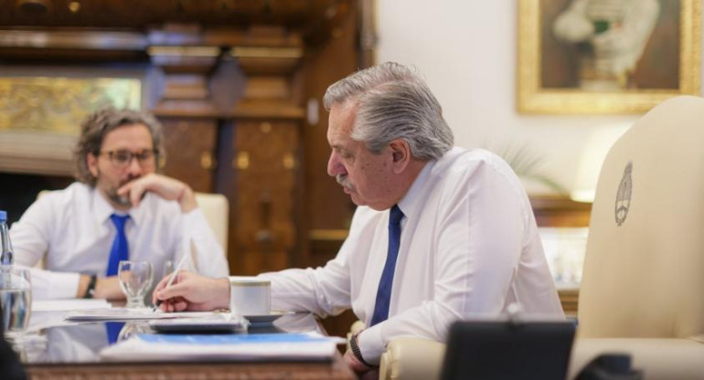 Alberto Fernández en Casa Rosada. Foto: NA.