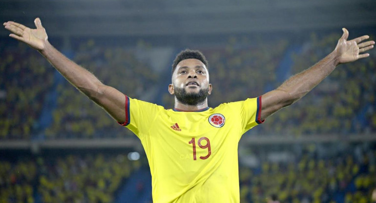 Miguel Borja, jugador colombiano. Foto: EFE.