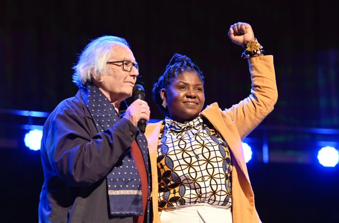 Francia Márquez junto a Adolfo Pérez Esquivel. Foto: EFE