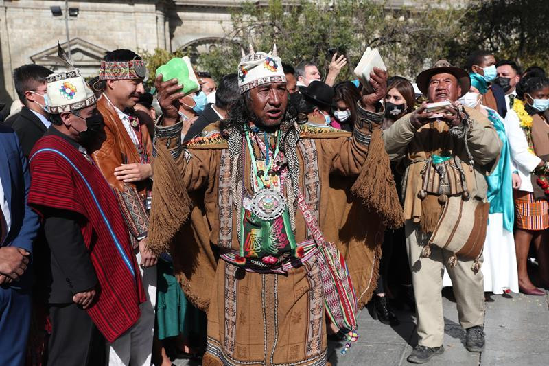 Celebración de la Pachamama en Bolivia. Foto: EFE