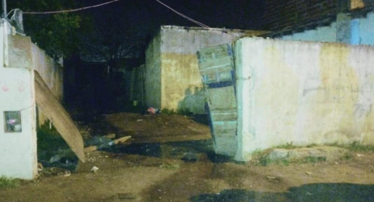 La casa incendiada en Mar del Plata. Foto: Gentileza La Capital.