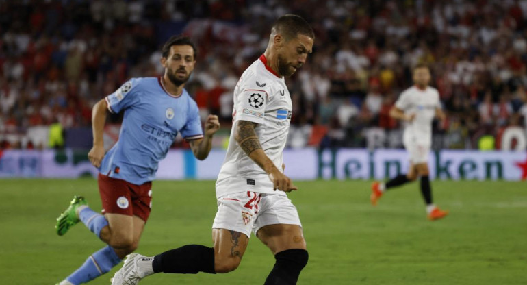 Papu Gómez, Manchester City vs Sevilla, Champions League. Foto: REUTERS