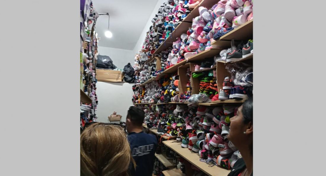 Aduana, golpe al contrabando de zapatillas en Chilecito, foto ADUANA, AFIP	