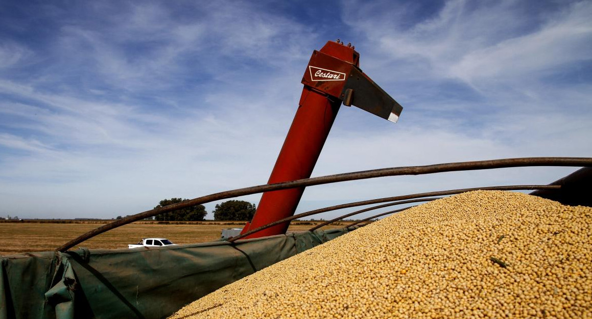 Cosecha de soja en Argentina. Foto: NA.