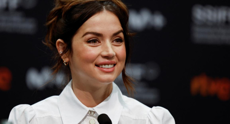 Ana de Armas en el Festival San Sebastian durante la presentación de Blonde. Foto: Reuters.