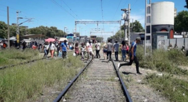 Accidente fatal del tren Roca en Florencio Varela. Foto: NA.