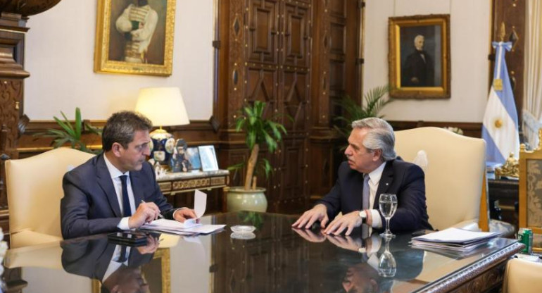 Alberto Fernández y Sergio Massa. Foto: NA