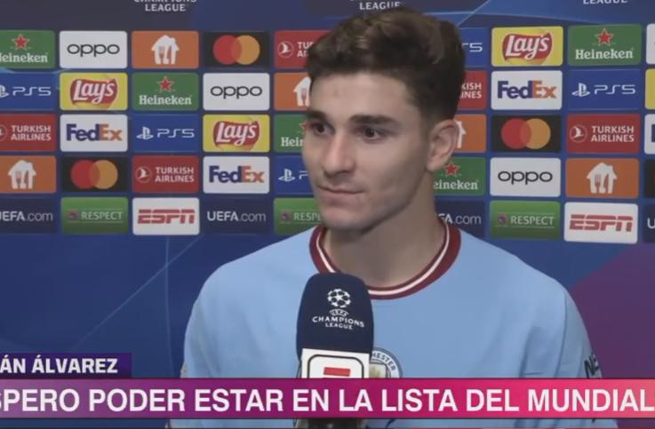 Julián Álvarez, Manchester City. Foto: captura video