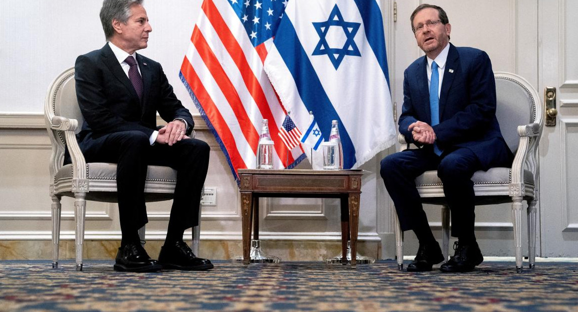 Reunión entre Blinken y Herzog, presidente de Israel_Reuters