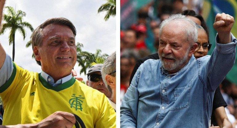 Jair Bolsonaro y Lula da Silva; balotaje en Brasil. Foto: Reuters.