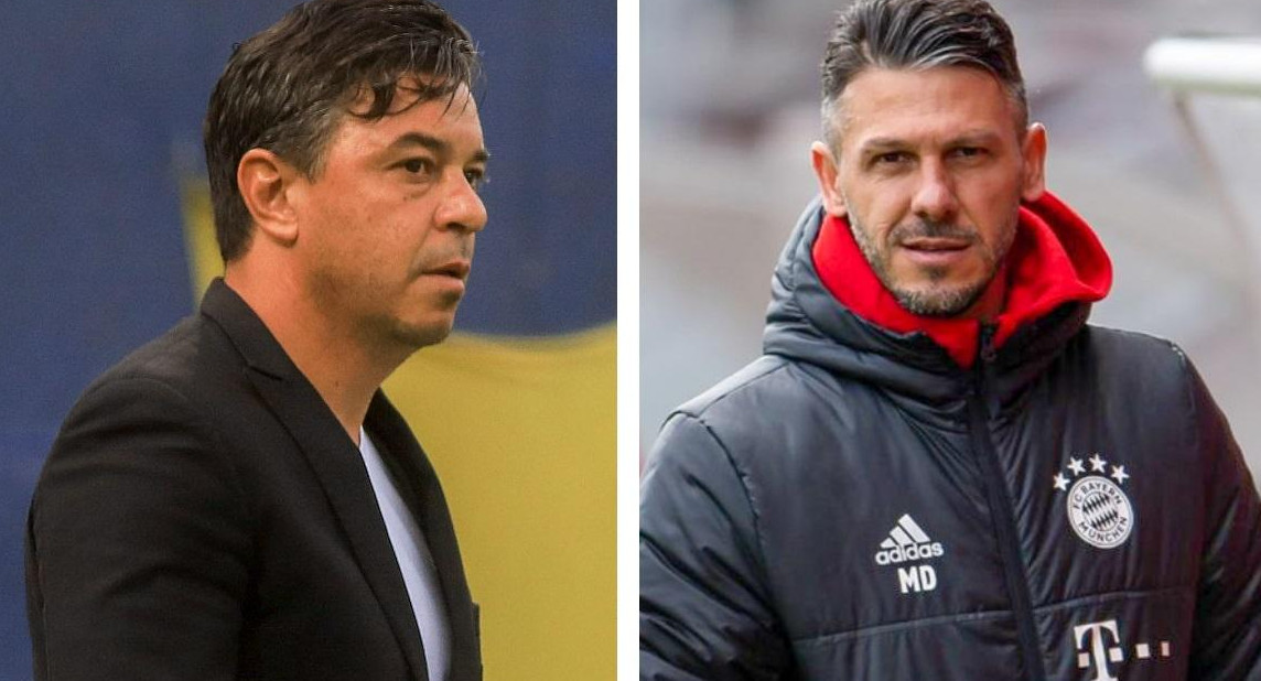 Marcelo Gallardo y Martín Demichelis. Foto: NA.