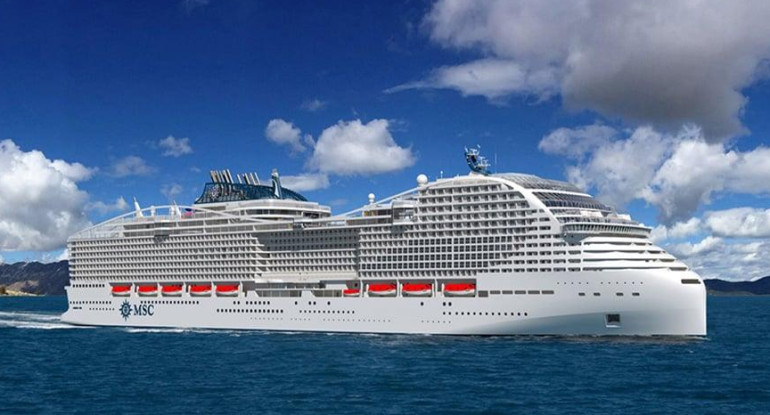 El crucero MSC World Europa. Foto: Qatar2022.