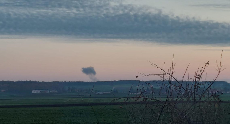 Ataque cerca de la frontera entre Ucrania y Polonia. Foto: REUTERS.