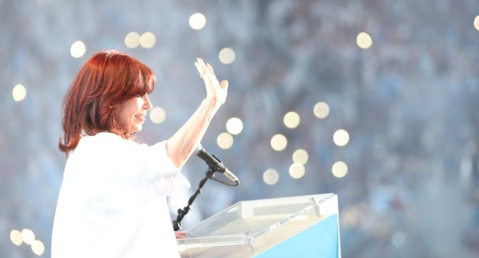 Cristina Kirchner en el Día de la Militancia. Foto: Frente de Todos